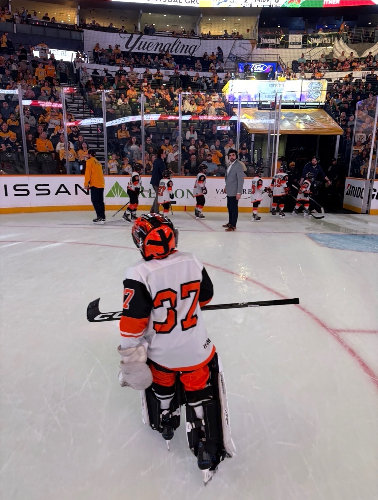 Jack #37 skating onto the ice at Bridgestone Arena